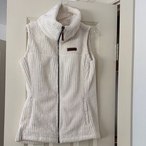 Women's Cream Fleece Vest